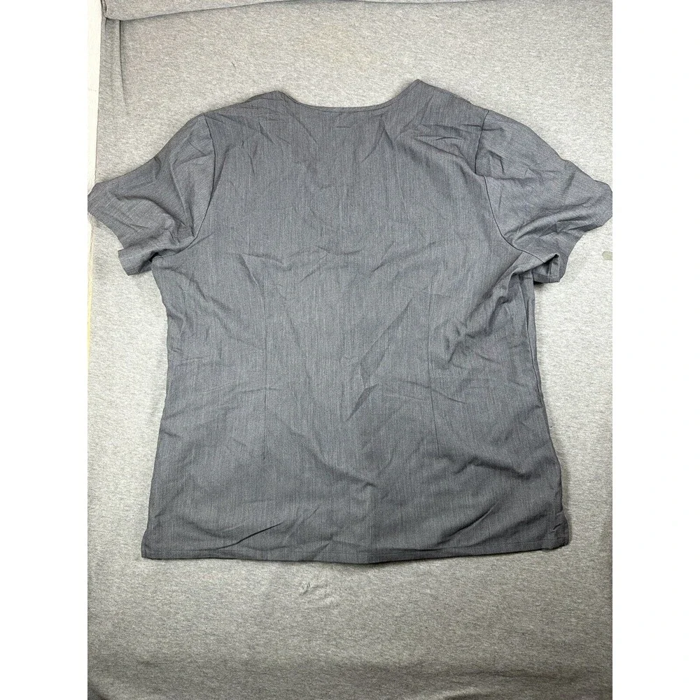Figs Womens 2XL Scrub Top Gray Technical Collection‎ 2 Pocket FW1100